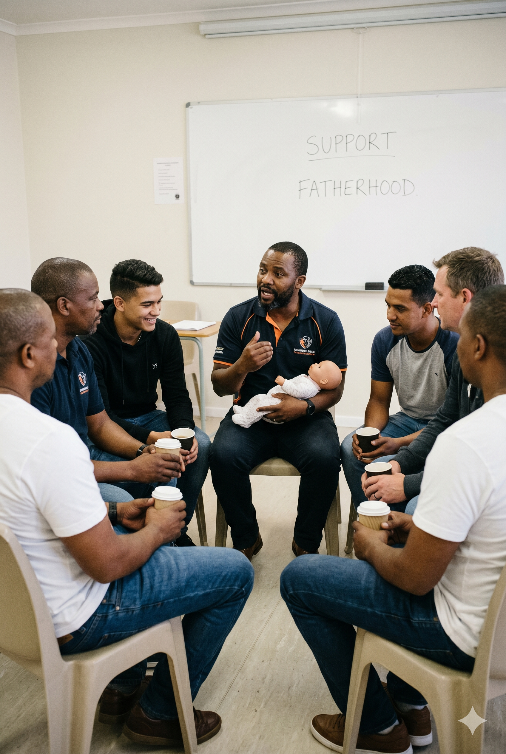 Volunteers and mentors taking part in a community workshop